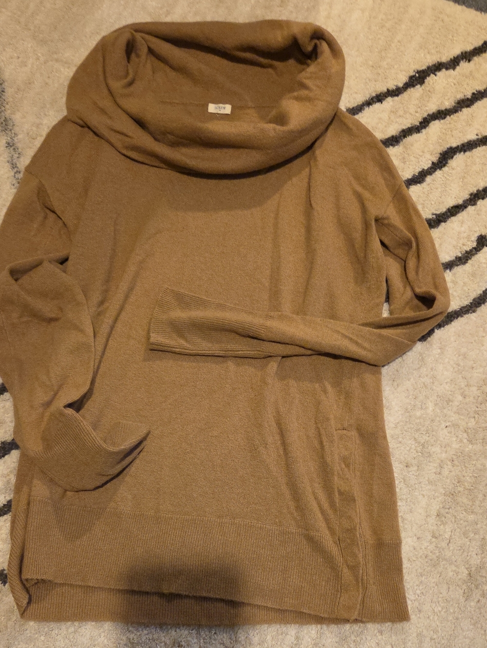 J. Crew Camel Cowl Neck Sweater